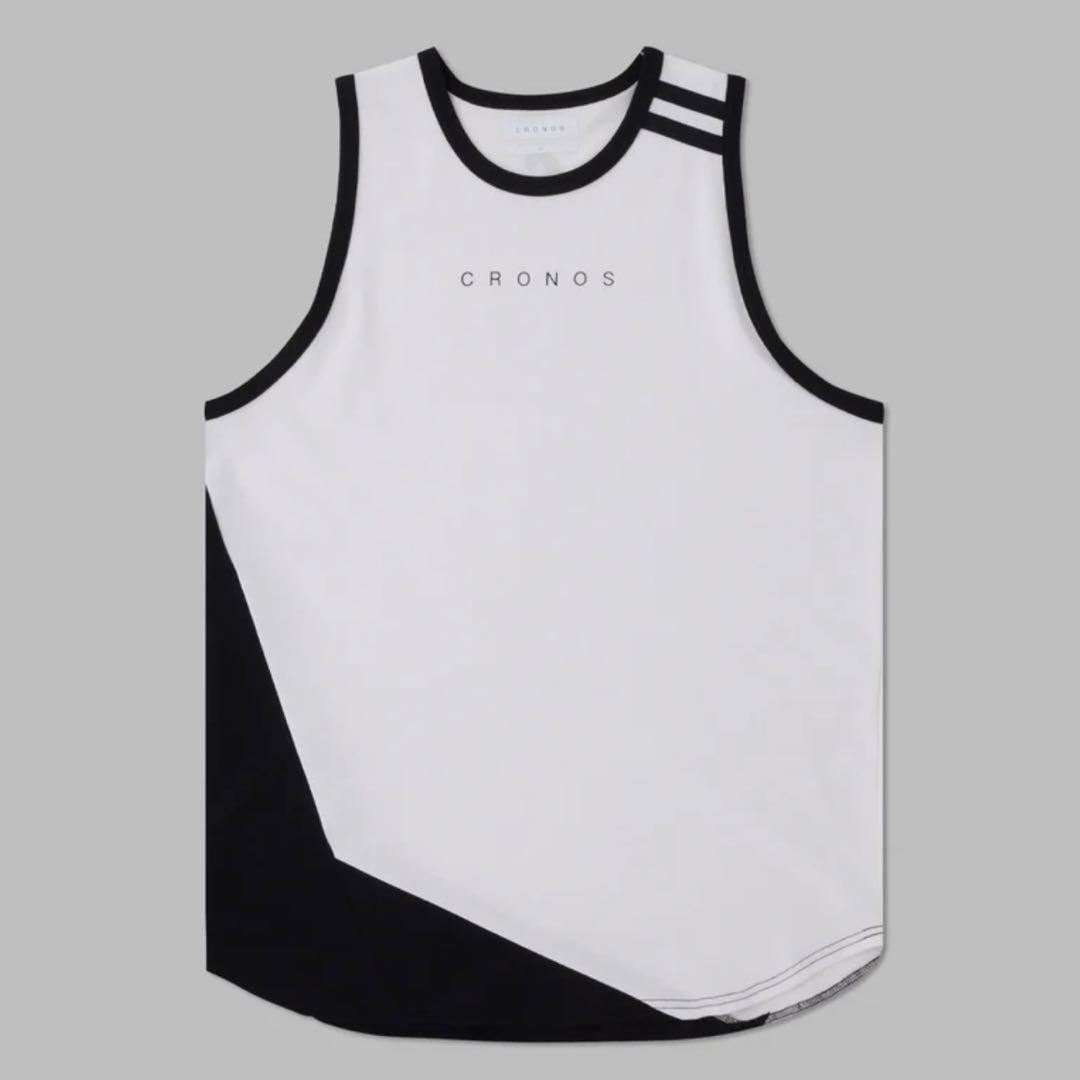 【美品】CRONOS タンクトップ ホワイト/ブラック　M