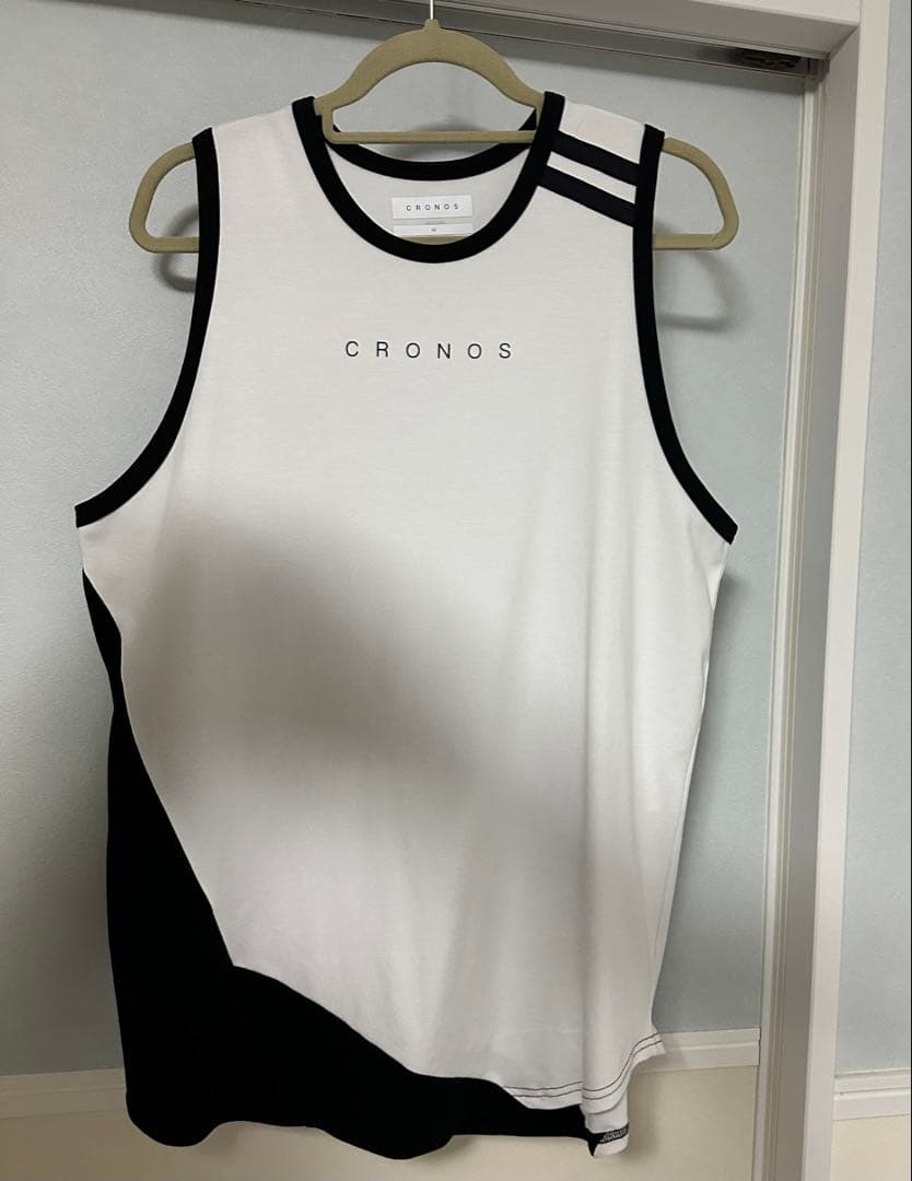【美品】CRONOS タンクトップ ホワイト/ブラック　M