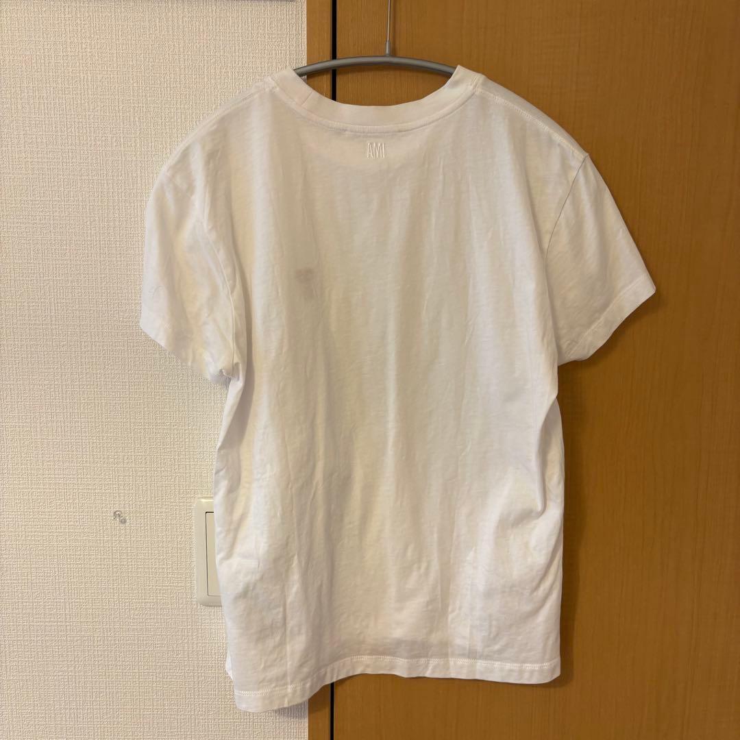 【美品】アミ・パリス ハートロゴ Tシャツ ホワイト XS
