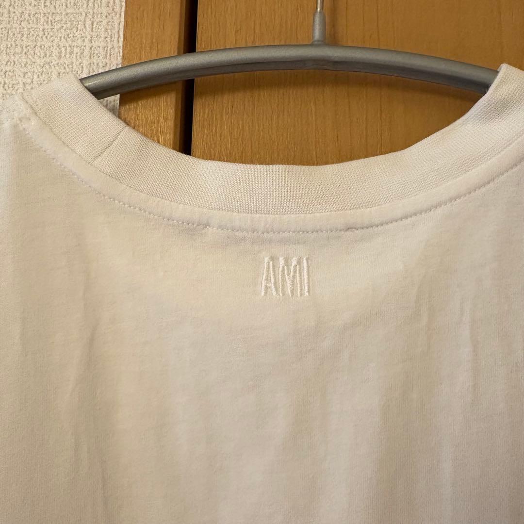 【美品】アミ・パリス ハートロゴ Tシャツ ホワイト XS