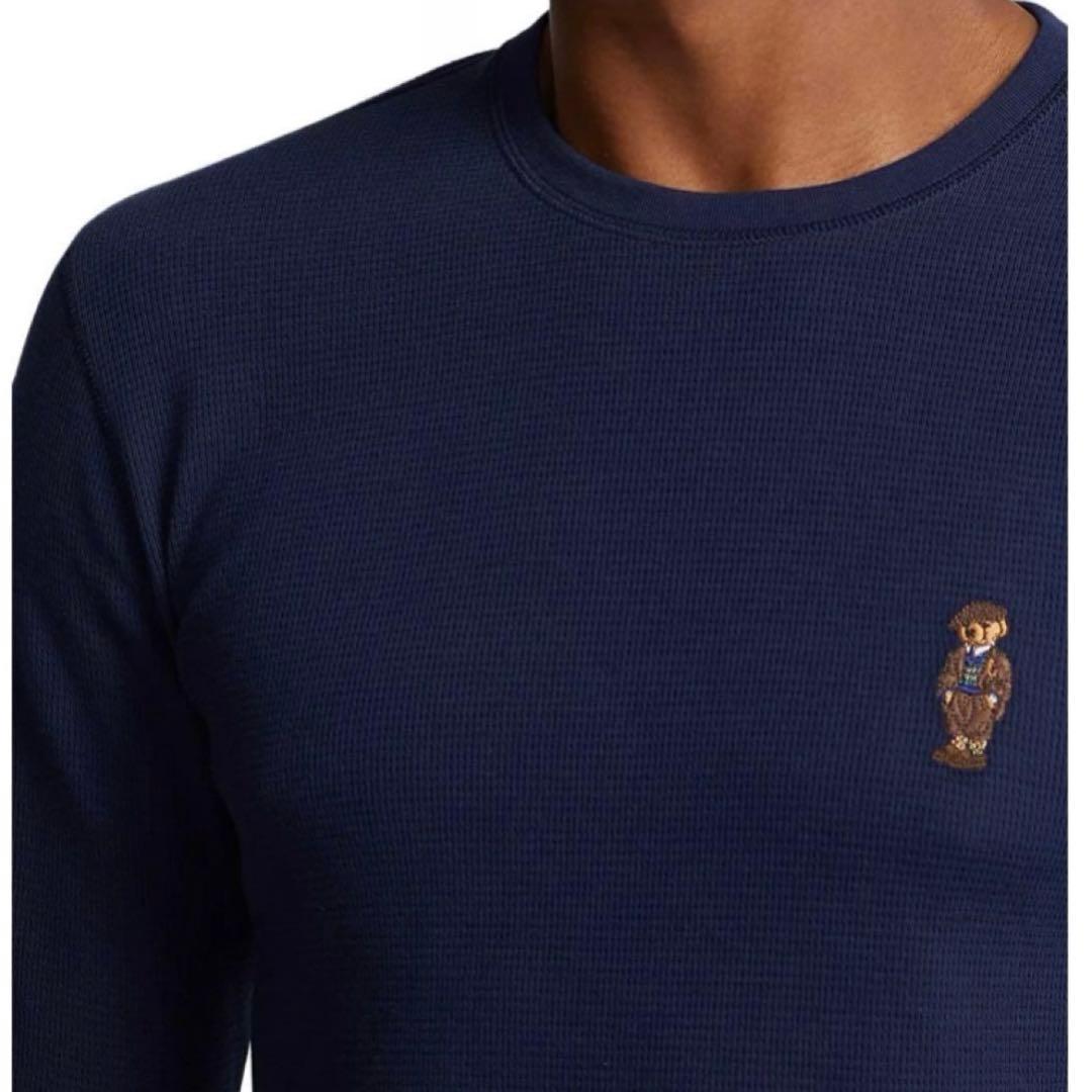 ポロラルフローレン メンズ ワッフルニットポロベア長袖Tシャツ 新品未使用