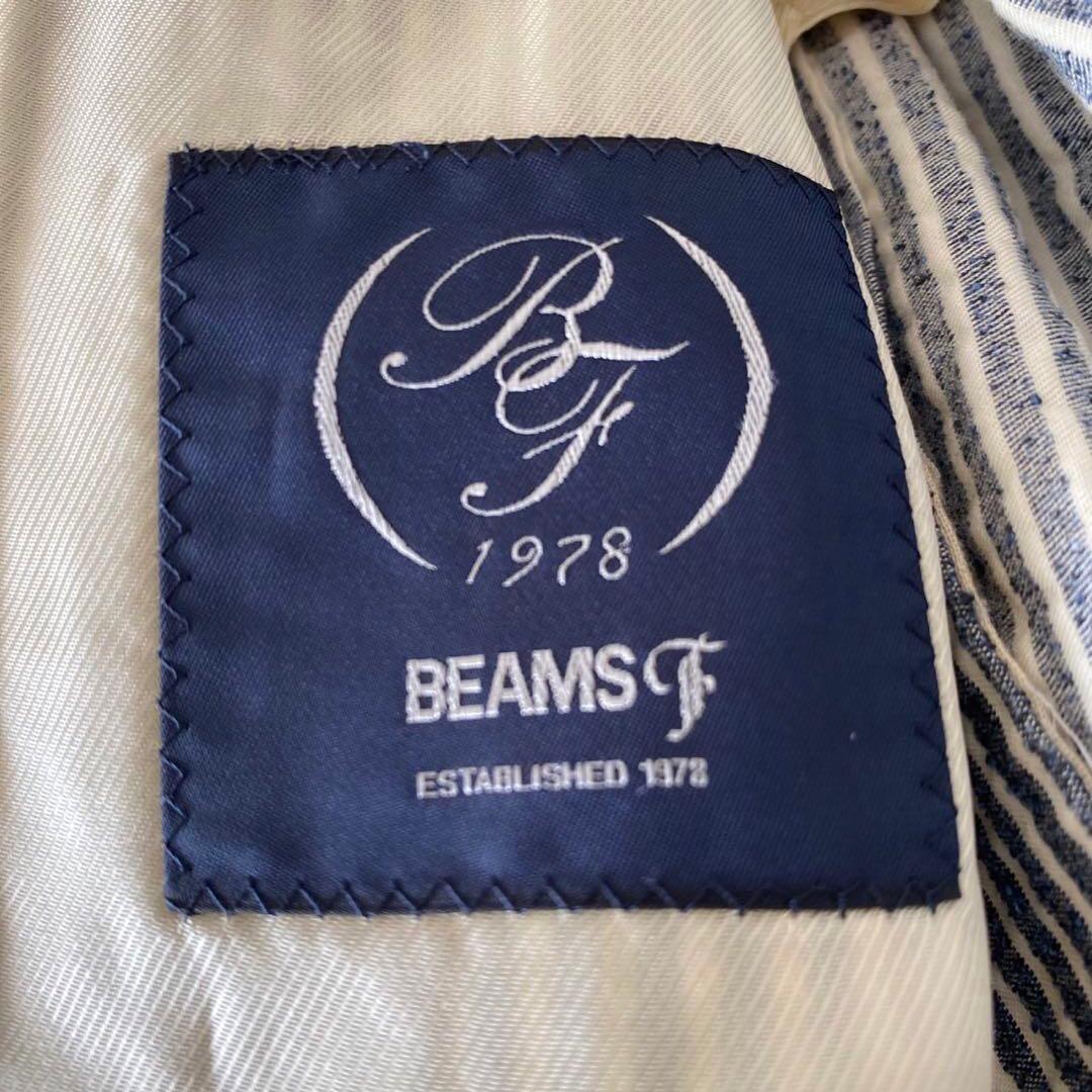 【美品✨】BEAMS F シアサッカー テーラードジャケット ストライプ 48