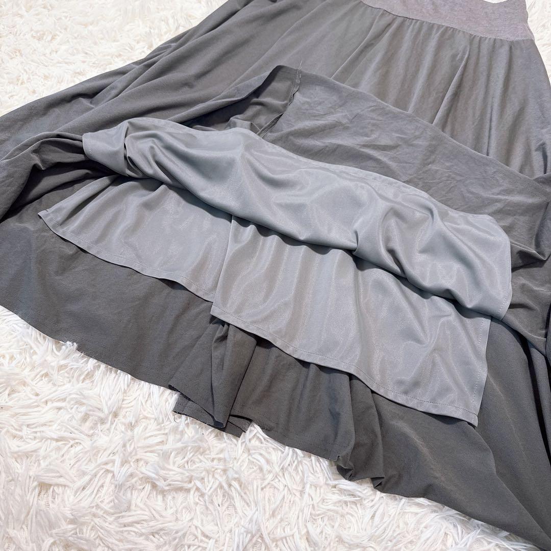 専用　ビアズリー　フレアスカート　グレー　ロング　フリーサイズ　美品
