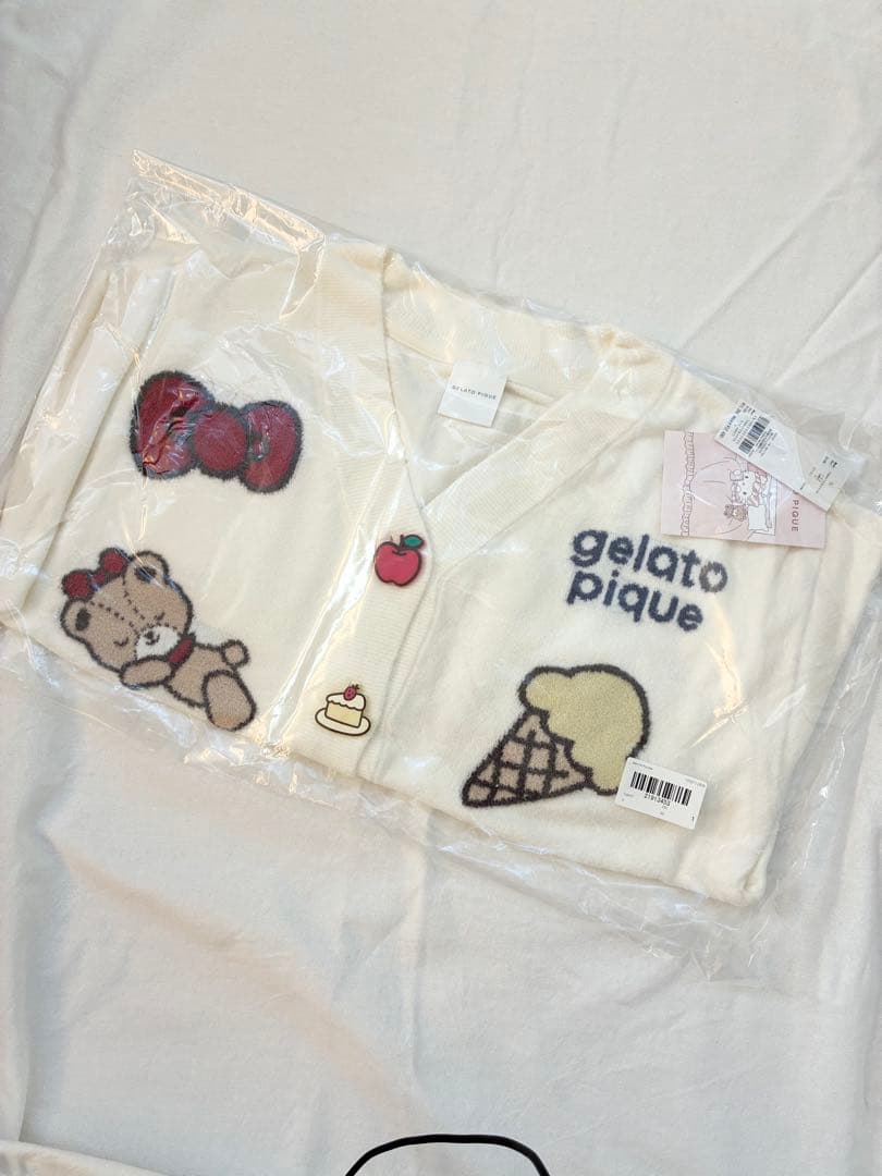 【gelato pique】【LADIES】スムーズィーカーディガン　ホワイト