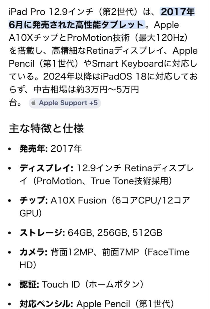 iPad Pro (12.9-Inch) 第2世代 256GB スペースグレイ