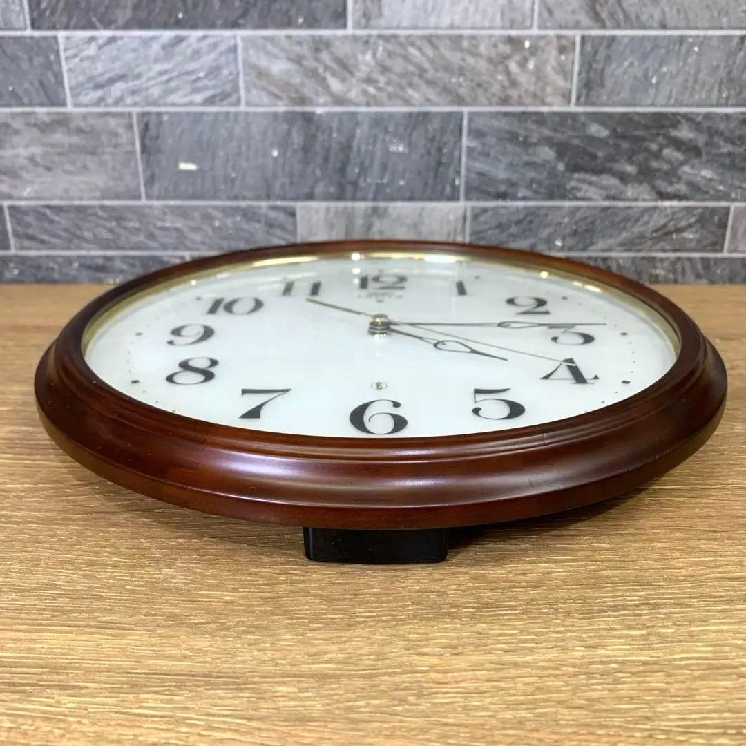 いろは堂　静音秒針　SEIKO EMBLEM　木枠　電波時計　HS553B