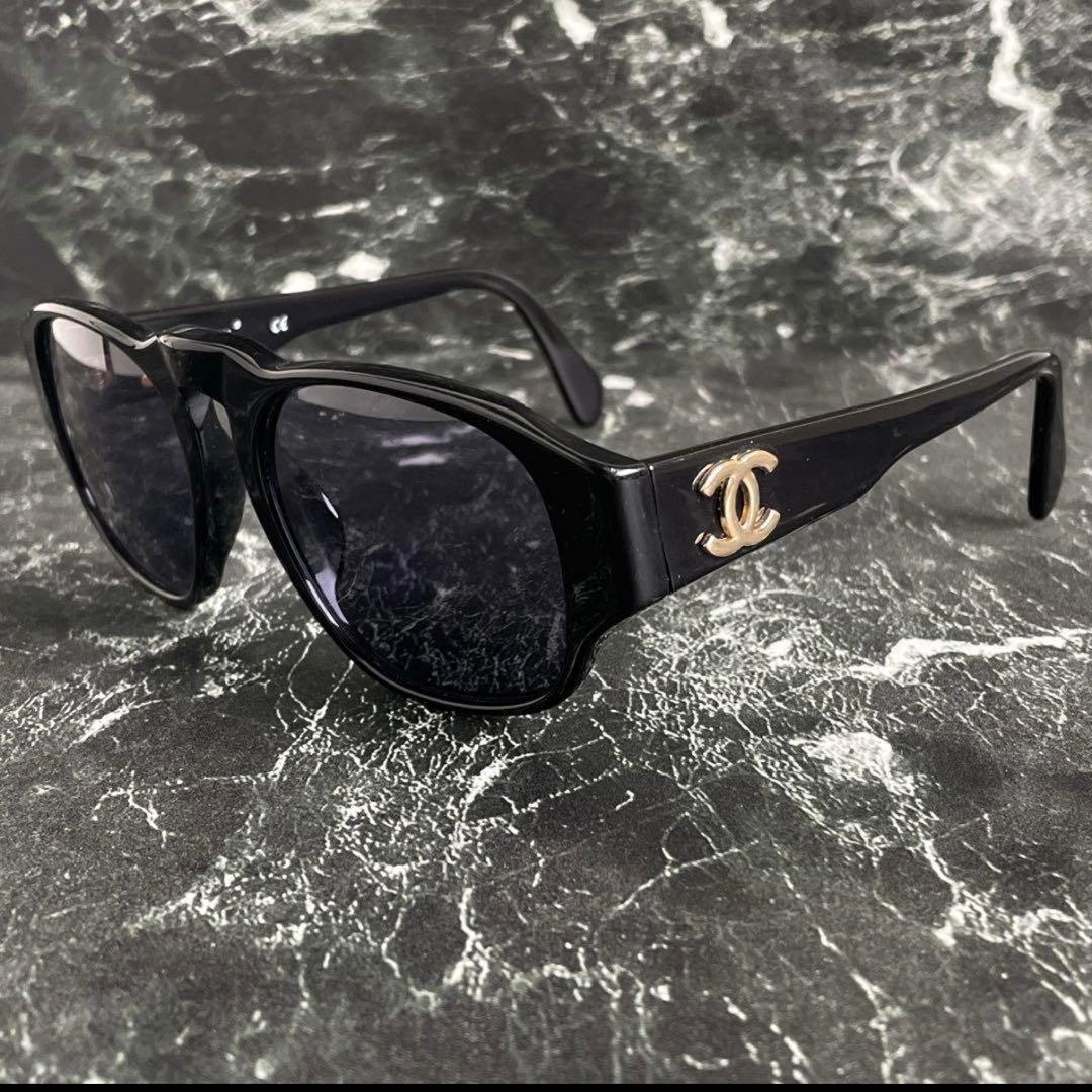 【shiho】CHANEL シャネル ブラック サングラス ケース付き