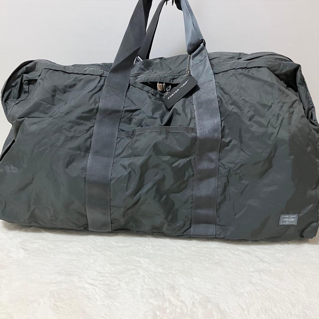 未使用級 収納袋付 PORTER 大容量 ボストンバッグ TRIP 南京錠 鍵