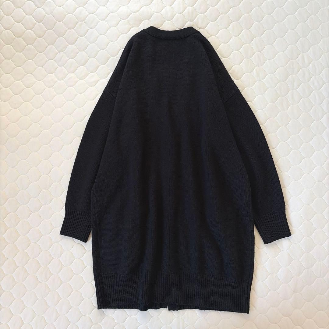 定価2.5万✴︎BEARDSLEY パール釦ロングカーディガン　ブラック