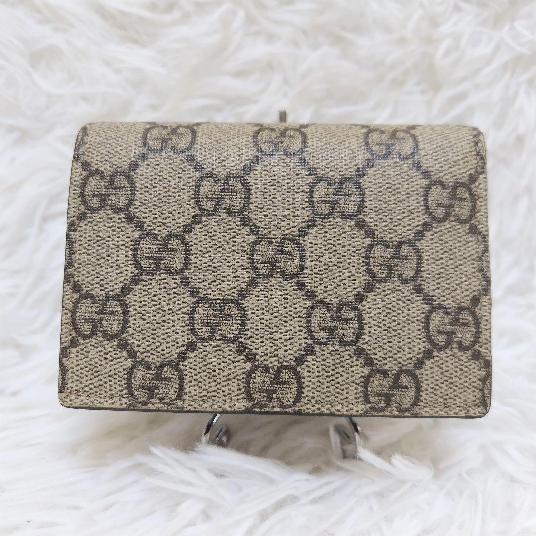 極美品✨グッチ◇チェリーモチーフコンパクト二つ折り財布　スプリームPVC赤レザー