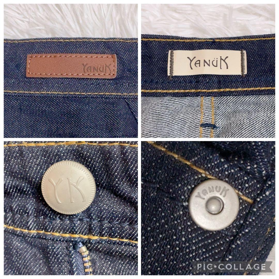 美品✨YANUKヤヌーク ANNボーイズテーパード 24 インディゴ 濃紺
