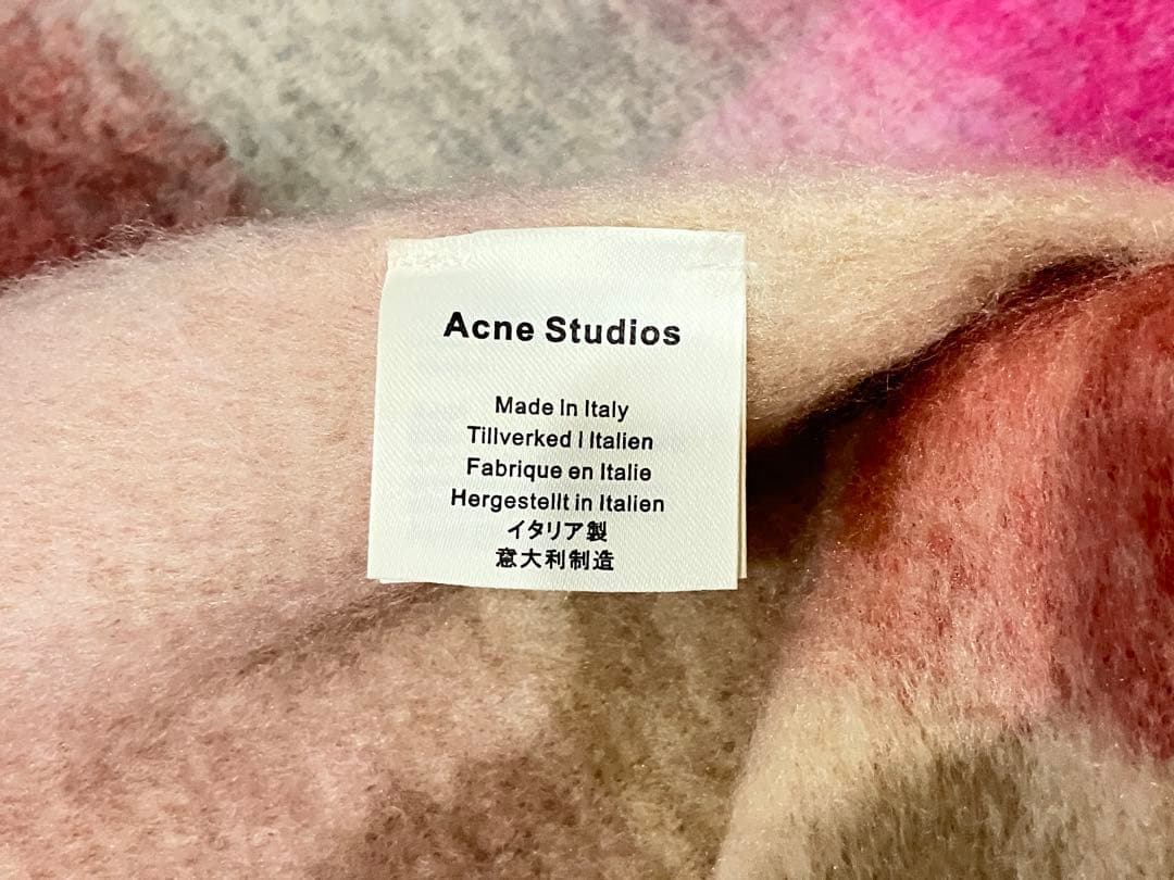 Acne Studios モヘアチェックスカーフマフラー