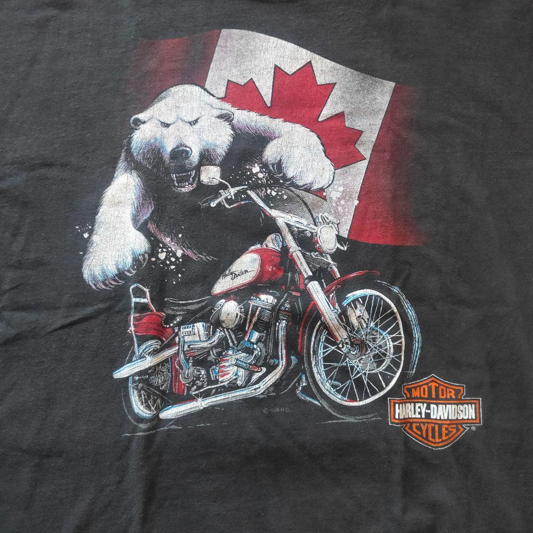 Harley-Davidson クマ グラフィック Tシャツ XL カナダ