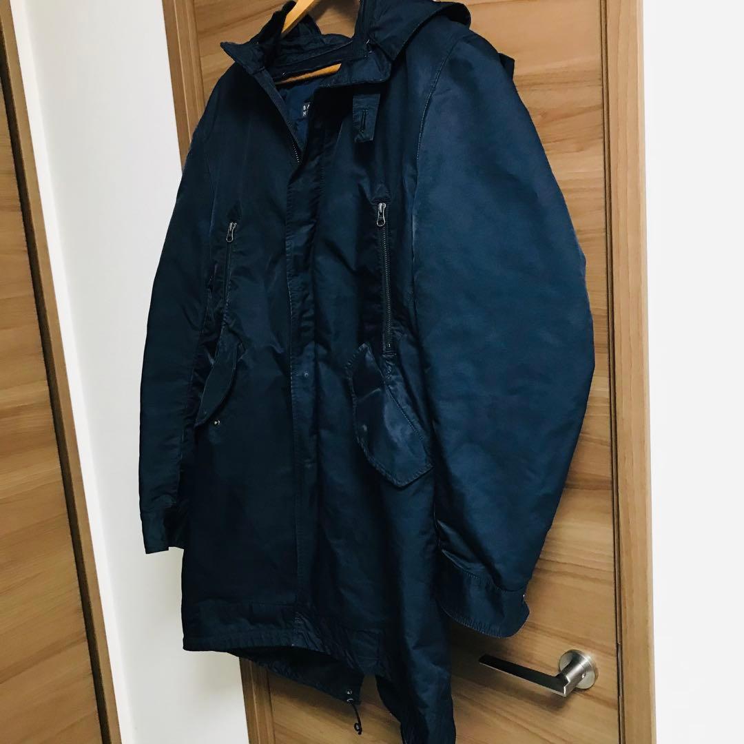 BARNEYS NEWYORK バーニーズ　モッズコート ネイビー　XLサイズ