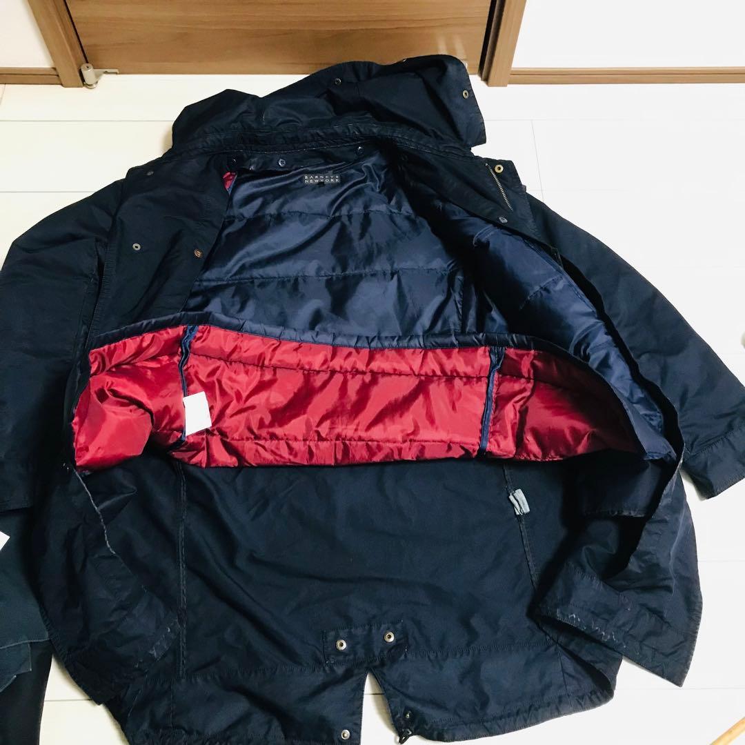 BARNEYS NEWYORK バーニーズ　モッズコート ネイビー　XLサイズ