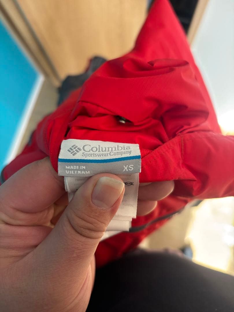 Columbia 子ども用スキーウェア XS 赤/グレー
