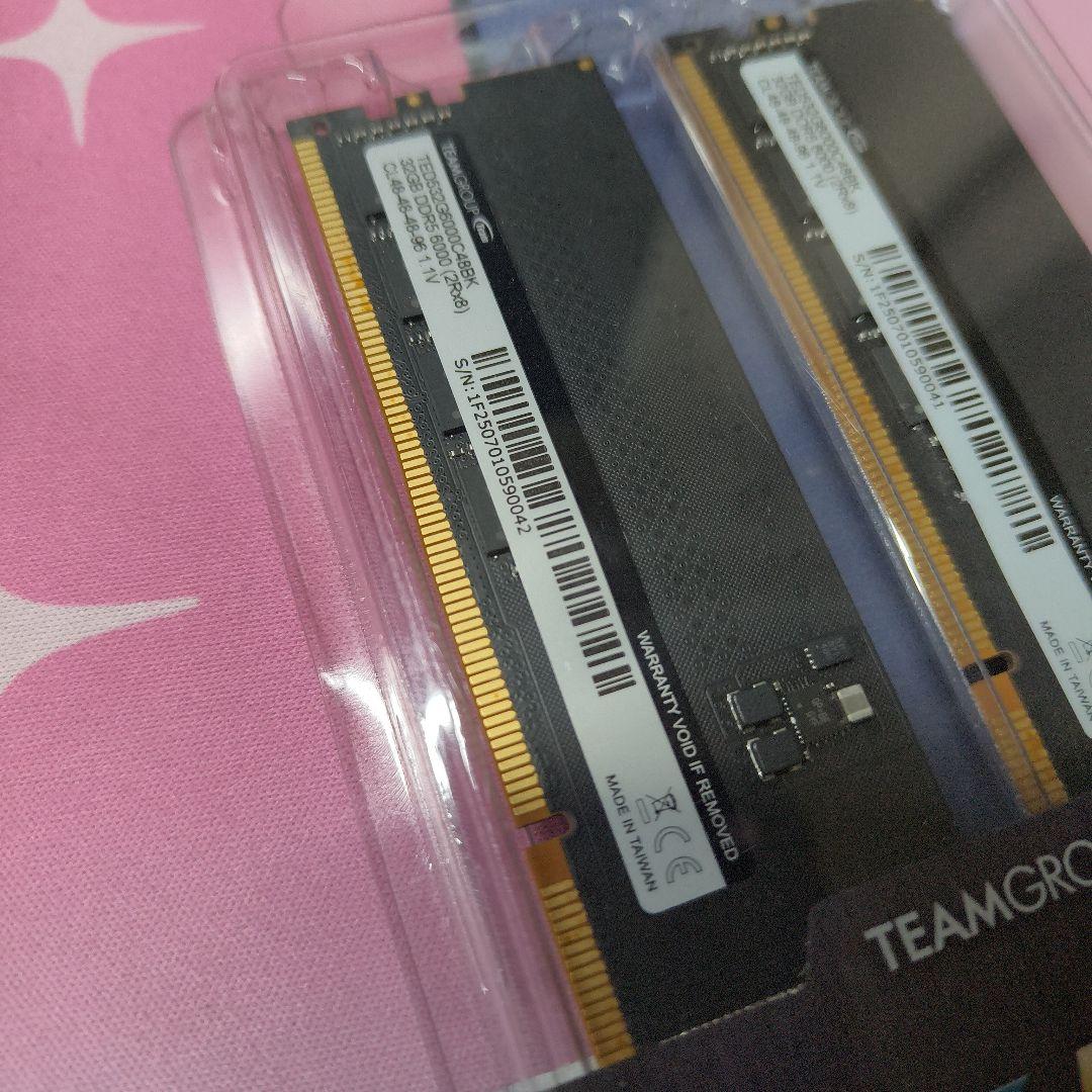 Team DDR5 6000 32GB×2 64GB デスクトップ メモリ
