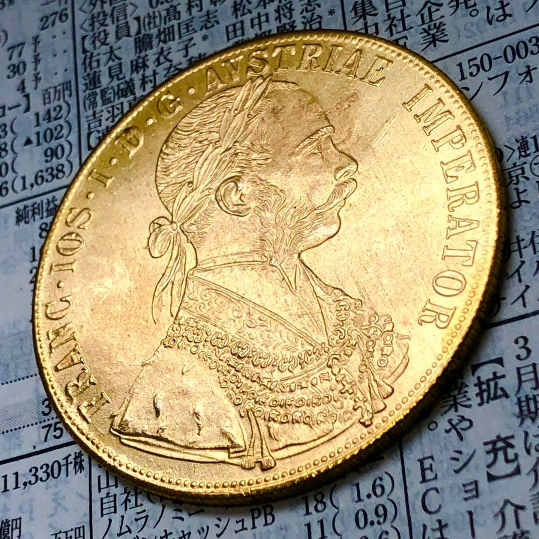 ヒ*ー様 海外古銭　オーストリア　ダカット　双頭の鷲　　1915年