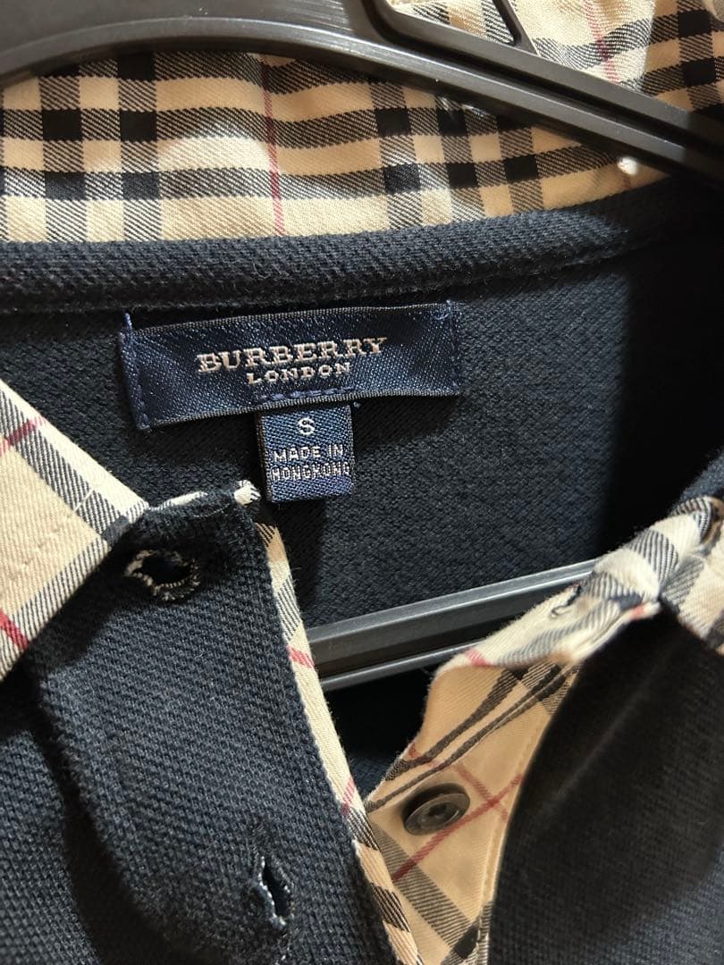 【未着用】Burberry チェック襟　ポロシャツ Sサイズ