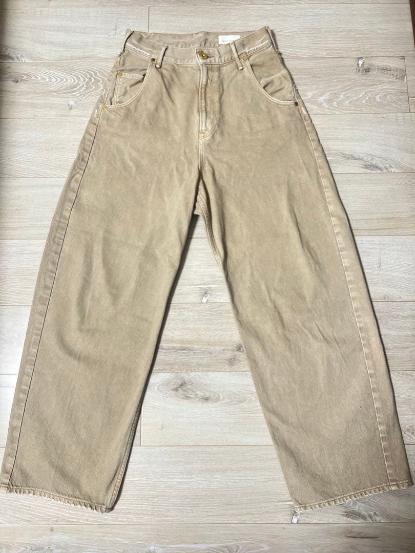 美品　upperhights for conte ベージュデニムパンツ　24