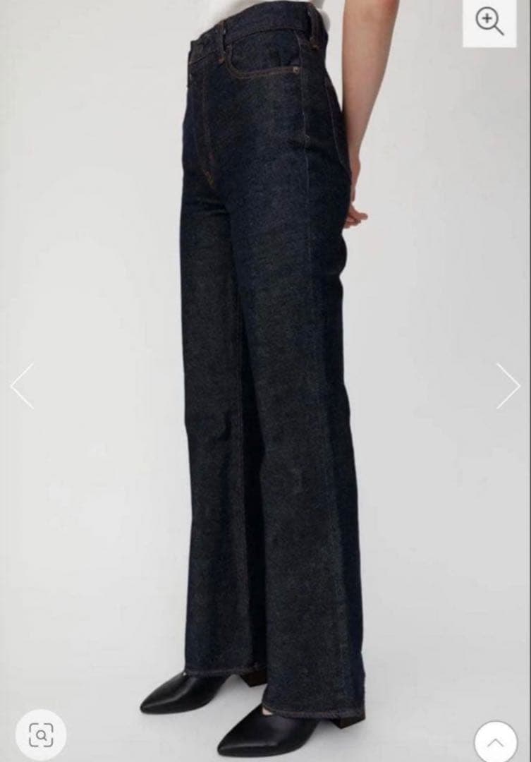 美品 moussy マウジー MVS FLARE フレアデニムインディゴ23