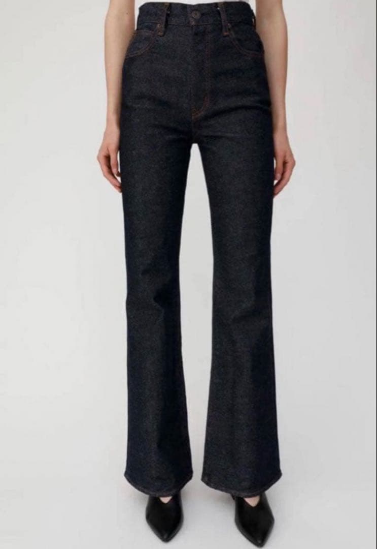 美品 moussy マウジー MVS FLARE フレアデニムインディゴ23