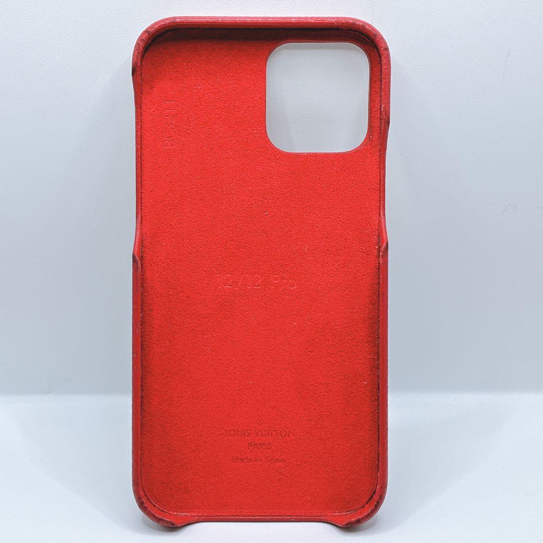 良品⭐️ルイヴィトン　アイフォンケース　iPhone12 Pro モノグラム　赤