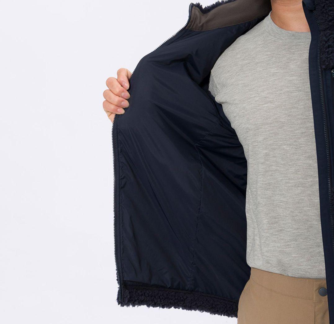 美品 mont-bell ボアフリースベスト Men's　ネイビー