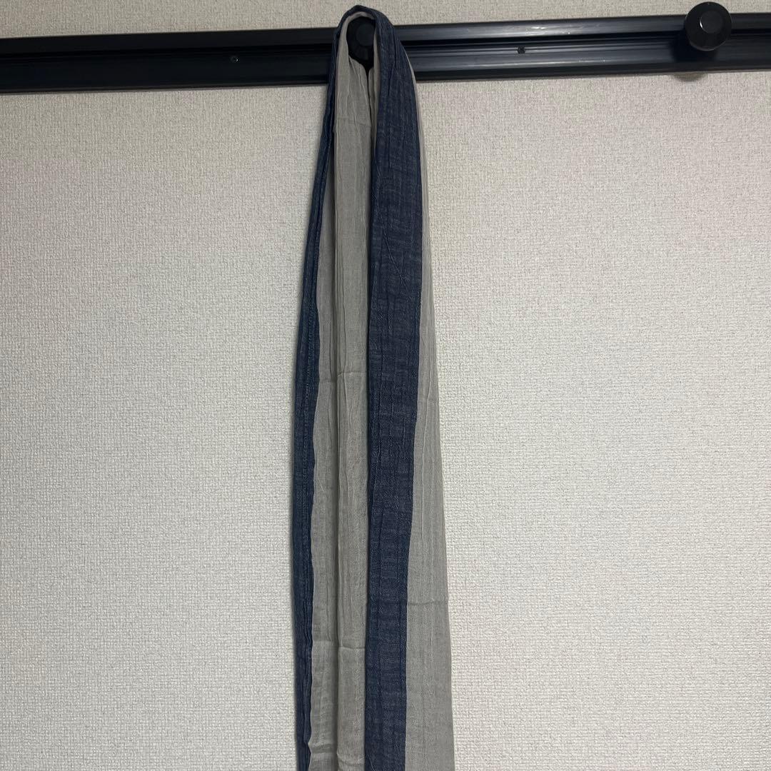 サンウォン着用　グレー ウール混紡 スカーフ付きマフラー