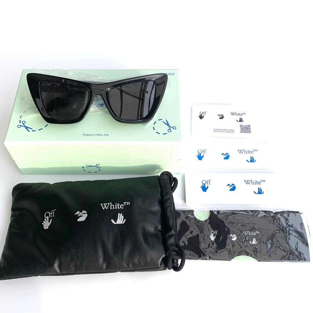 新品未使用 OFF-WHITE CAT EYE SUGLASSES BLACK