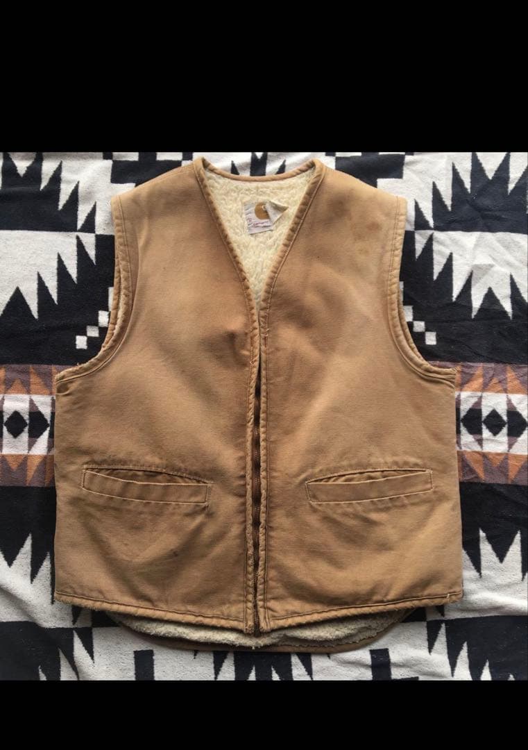 70's carhartt カーハート ダックベスト 裏ボア USA製