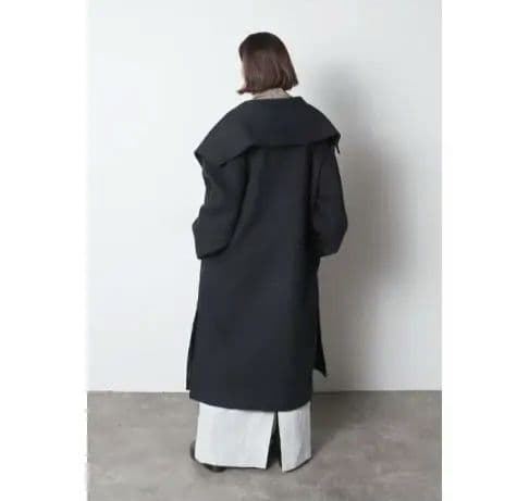 ダークネイビー オーバーサイズ ロングコート meri ハーフハンドメイド