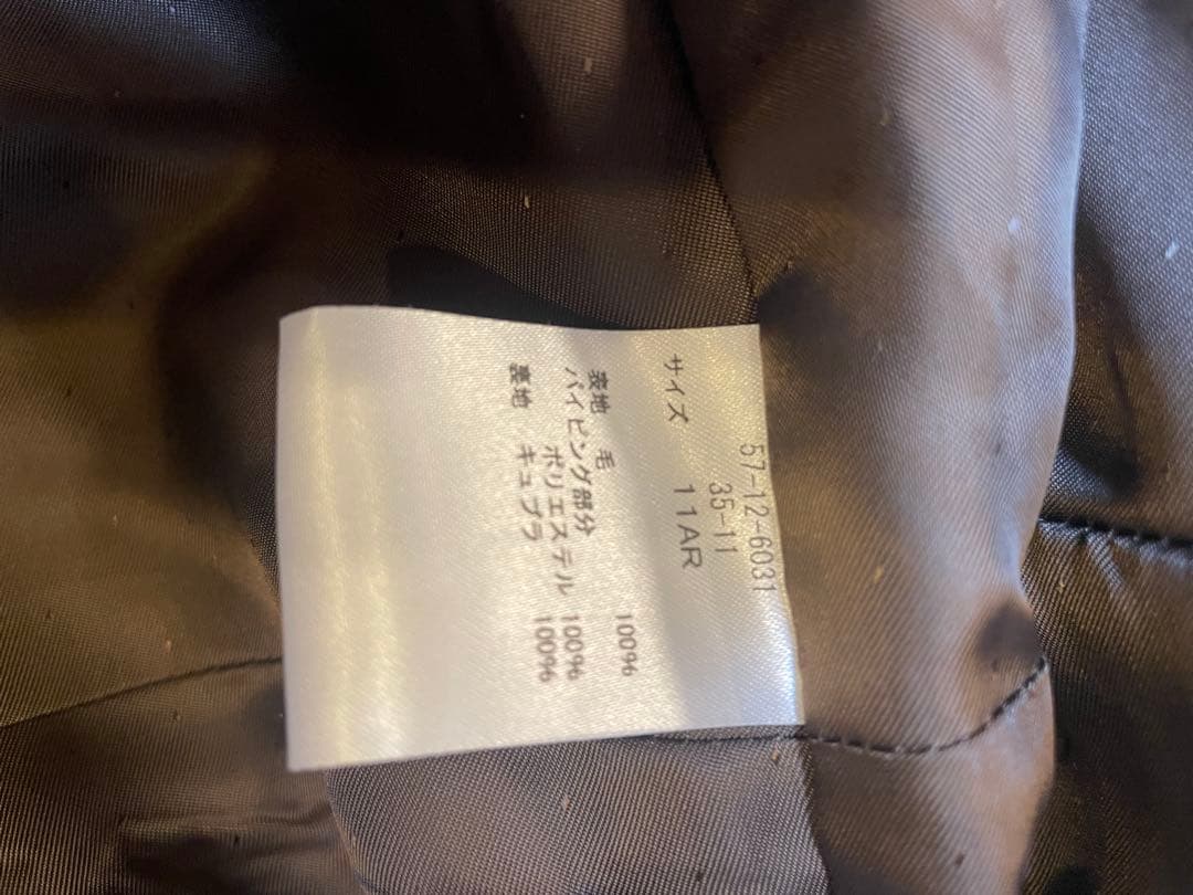 ジャケット　スタンダードカラー　毛100% 総裏地(キャプラ100%) 日本製