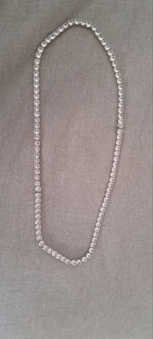 12.5ct モアッサナイト テニスチェーンネックレス 6mm 55cm