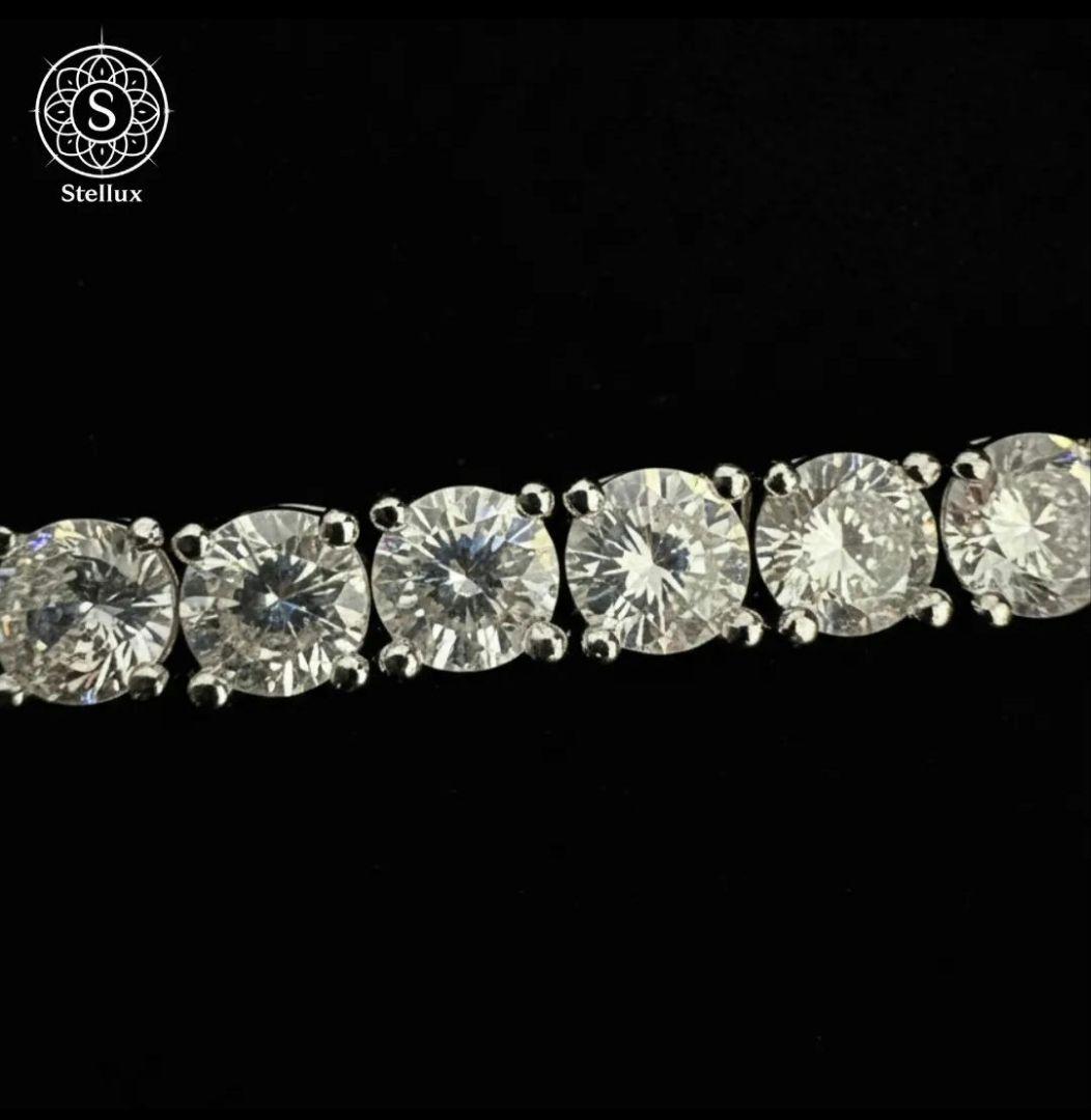 12.5ct モアッサナイト テニスチェーンネックレス 6mm 55cm