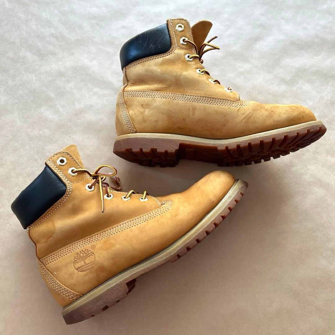 Timberland 10361 6インチブーツ レディース7W イエローブーツ