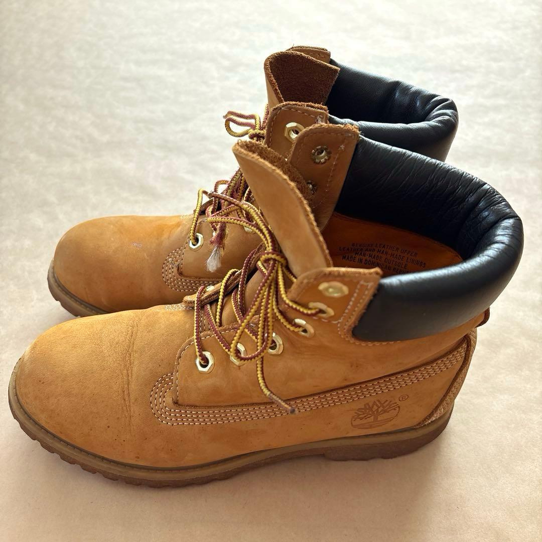 Timberland 10361 6インチブーツ レディース7W イエローブーツ