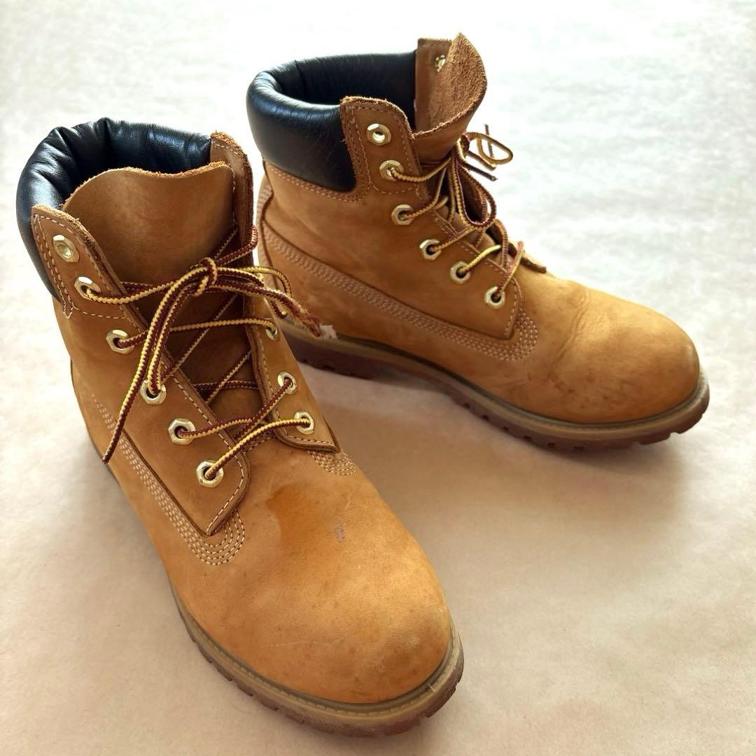 Timberland 10361 6インチブーツ レディース7W イエローブーツ