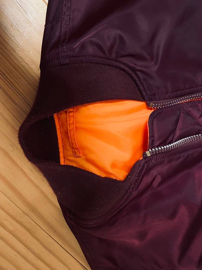 alpha industries 希少色　ワインレッド　MA-1 xsサイズ