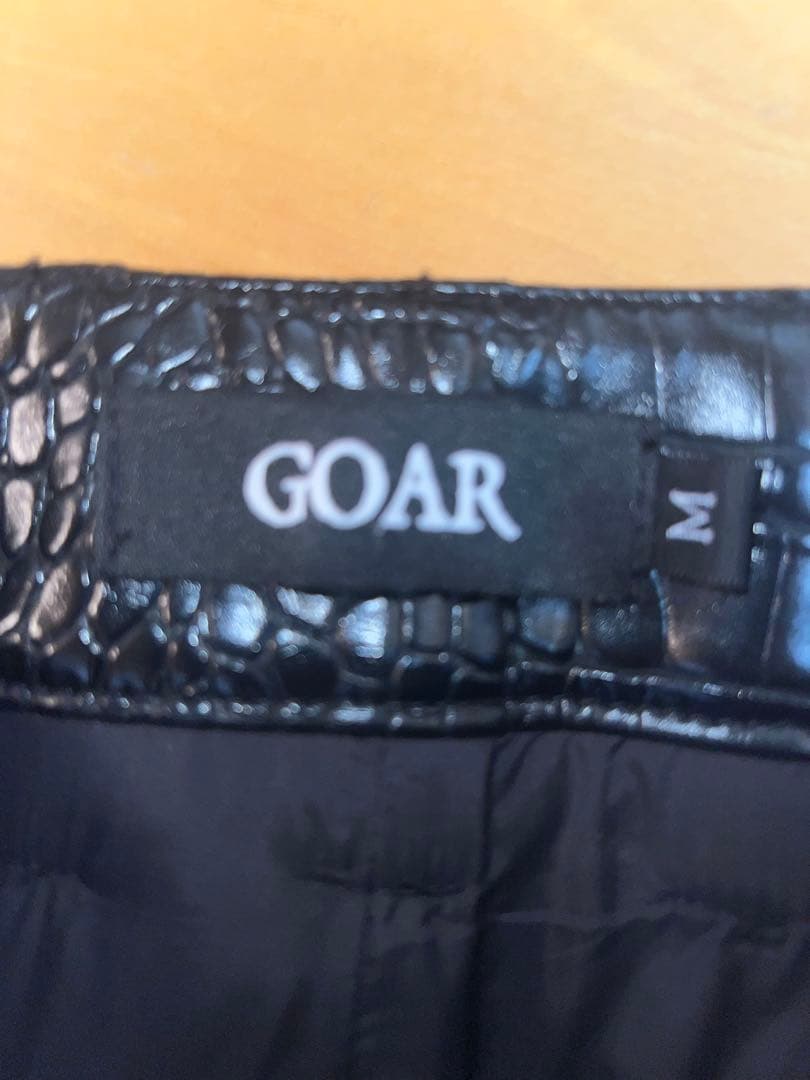 パンツ GOAR BLACK CROCO ZIPPER PANTS