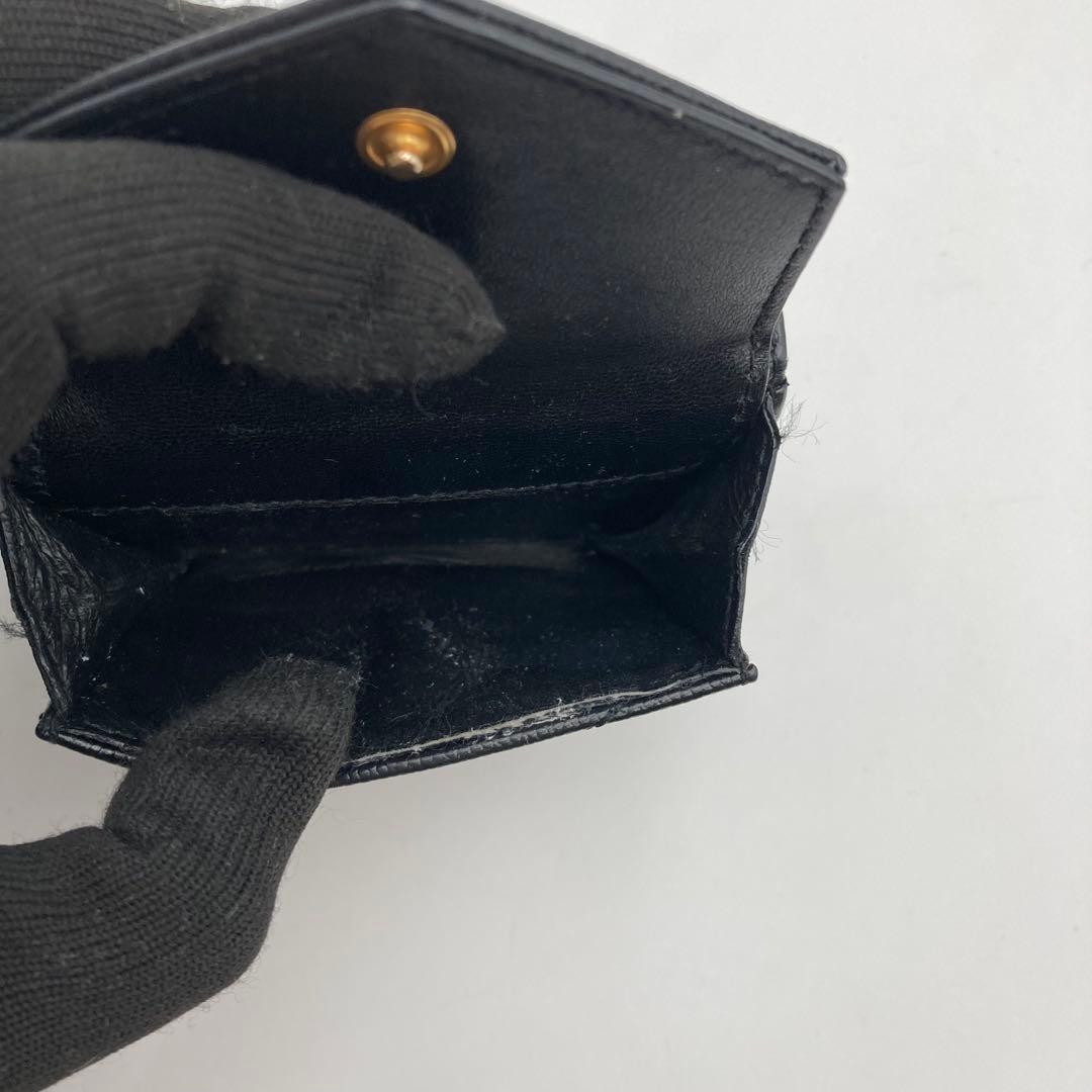 美品✨イヴ サンローラン カサンドラ ミニウォレット 三つ折り 財布 ゴールド