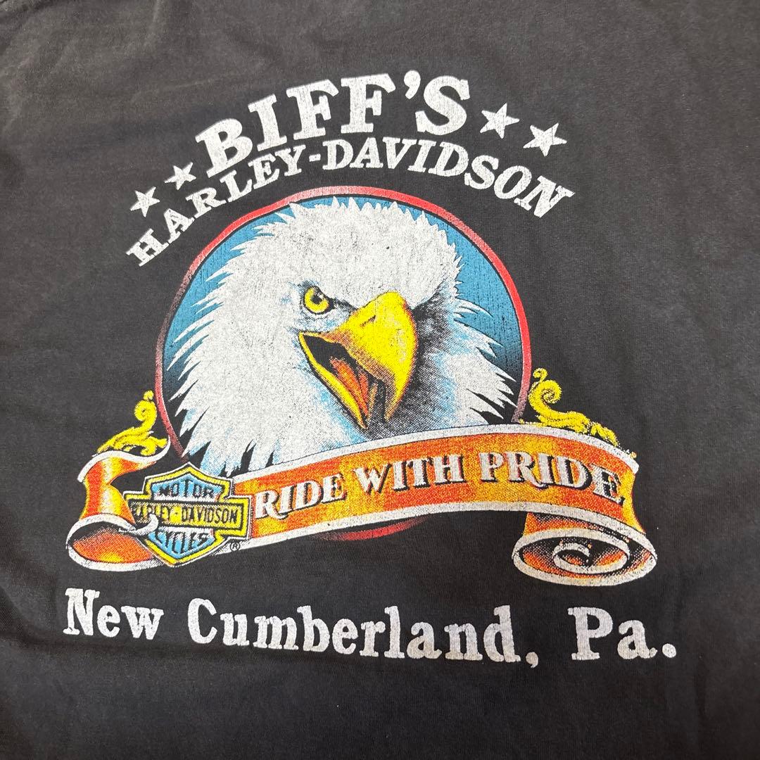 HARLEY-DAVIDSON 90s Tシャツ イーグル ブラックXL