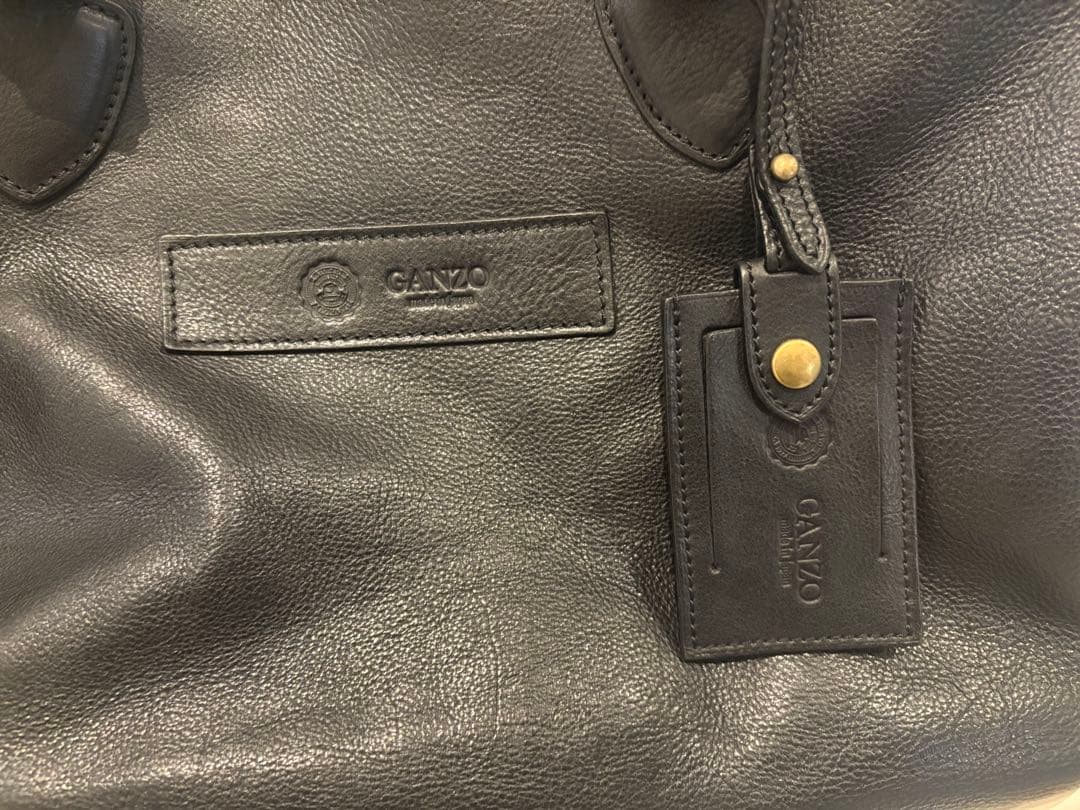 GANZO ブラック ボストンバッグ　2WAY ショルダーバッグ