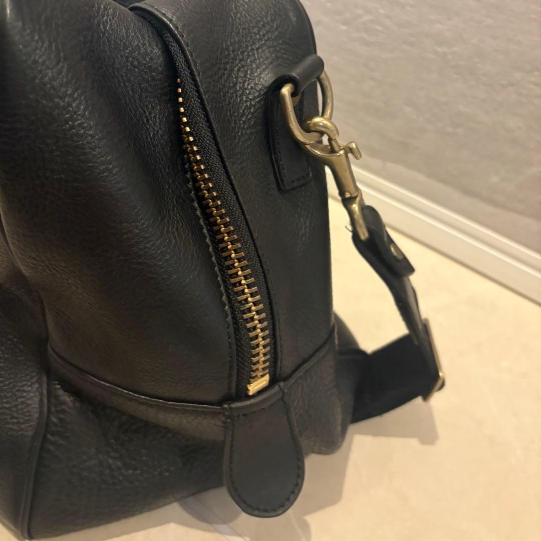 GANZO ブラック ボストンバッグ　2WAY ショルダーバッグ