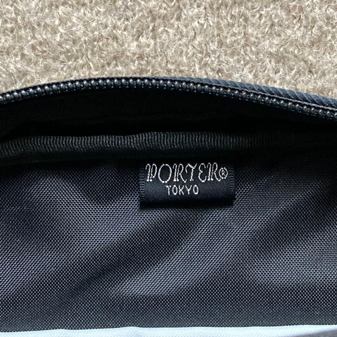 【美品】PORTER フロント ブラック ボディバッグ ショルダーバッグ