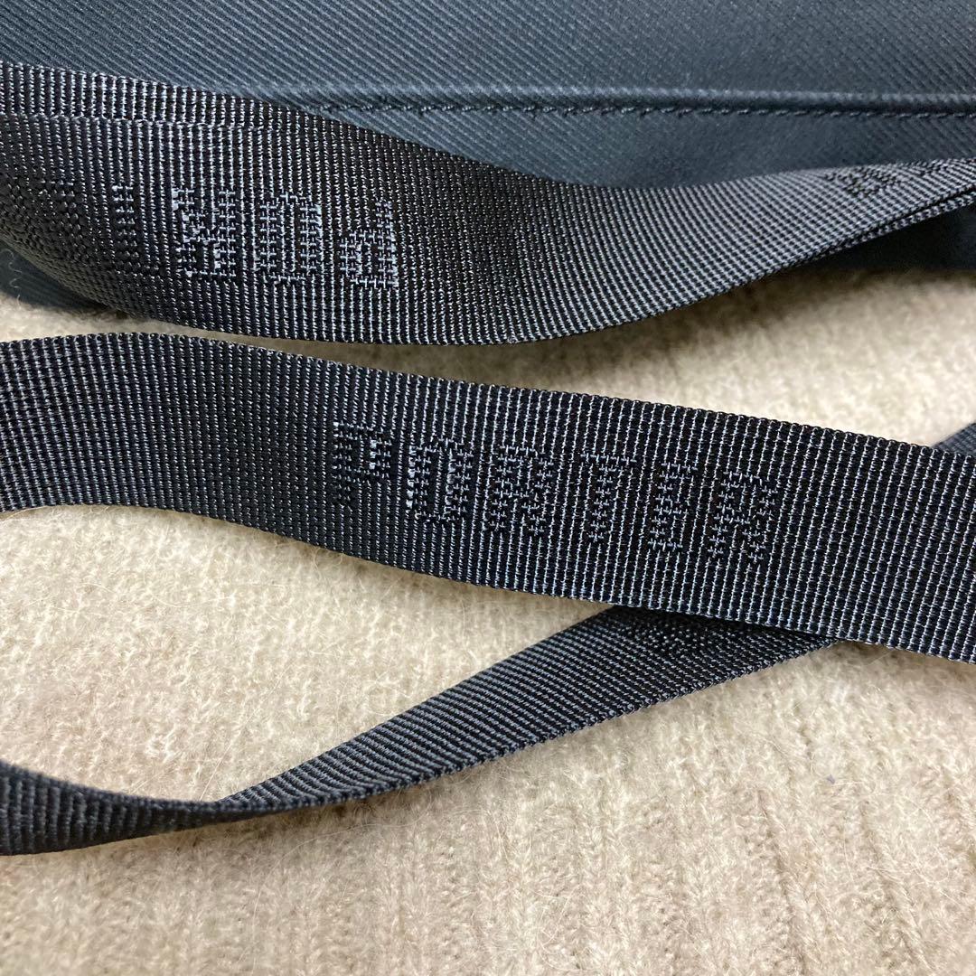 【美品】PORTER フロント ブラック ボディバッグ ショルダーバッグ