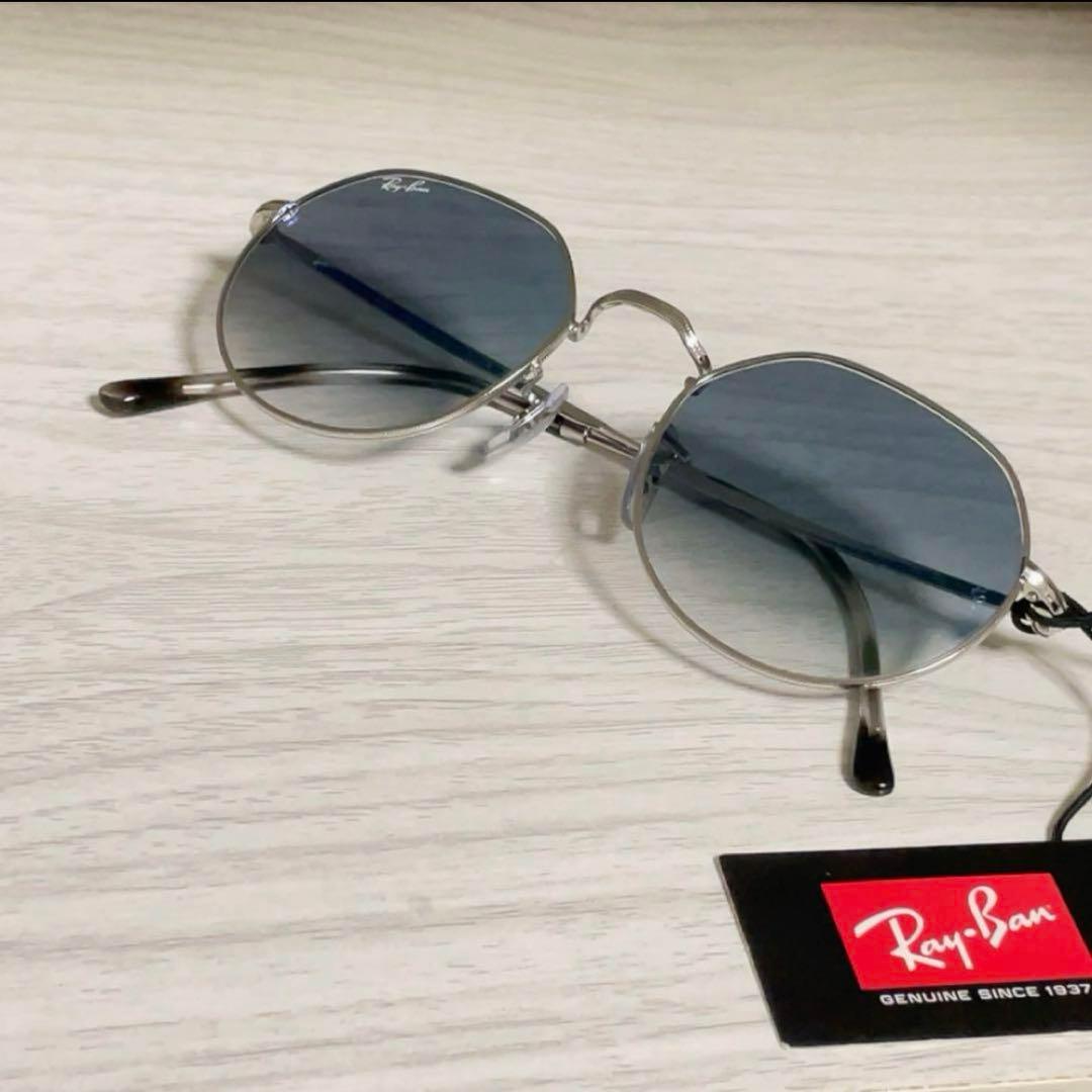 【レイバン】RB3565 JACK サングラス シルバー ブルー 美品