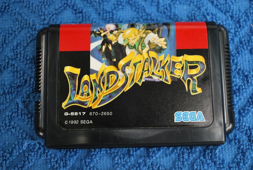 メガドライブソフト中古動作品「ランドストーカー皇帝の財宝」です。