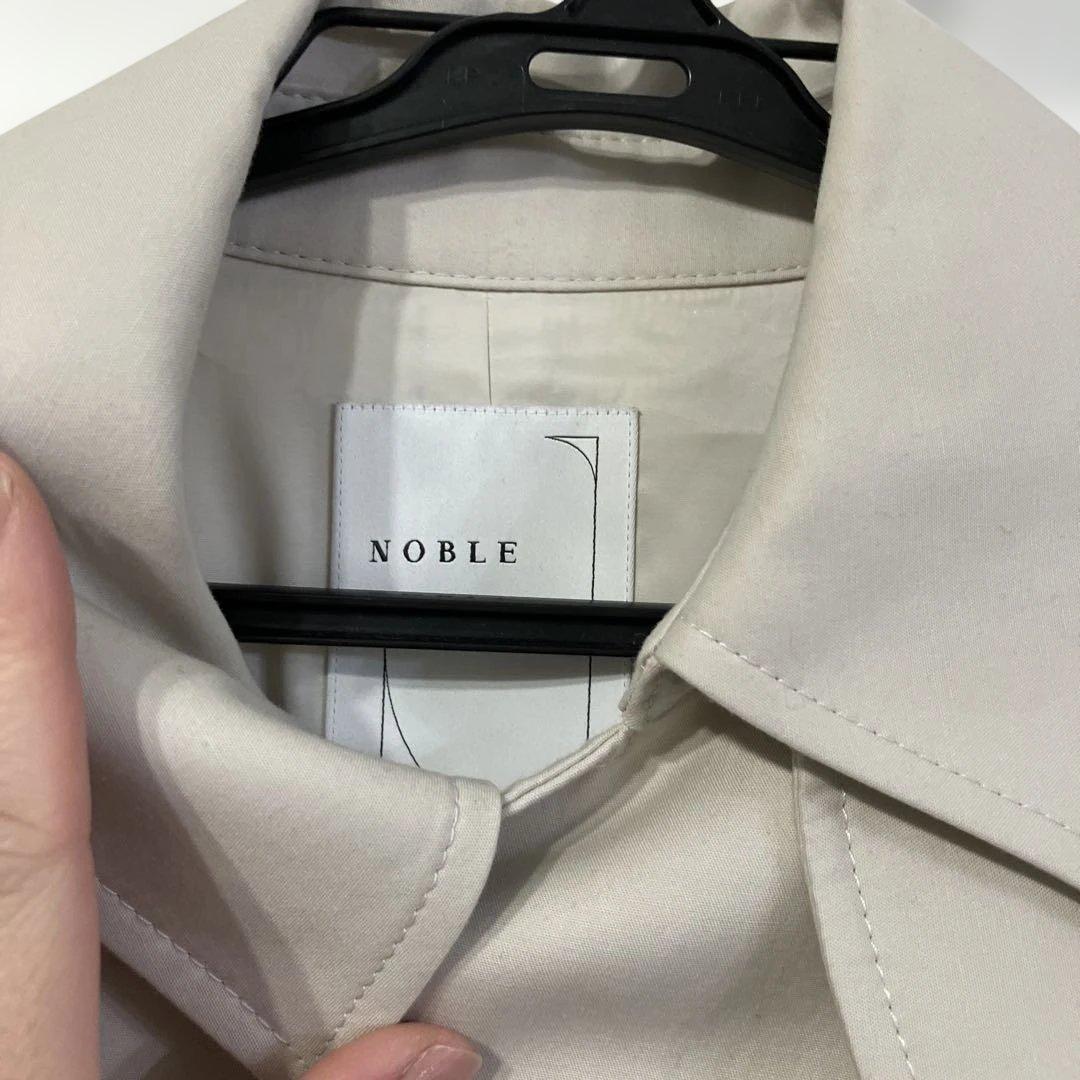 NOBLE ノーブル　コットンダブルクロスハーフコート　ナチュラル　サイズ36