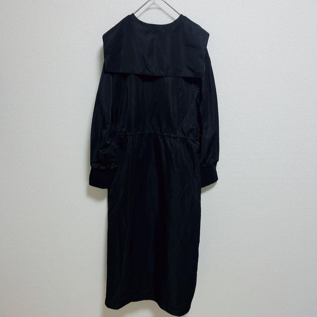 SUM1 STYLEスミ スタイル セーラー襟付き2WAY馬刺繍コート 黒